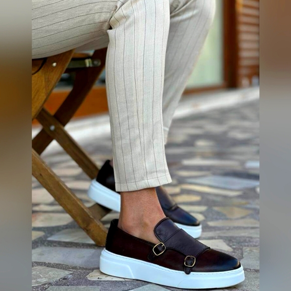 Taft Other - TAFT 365 M 105 Monk Strap Slip on Leather Shoes Black Size 10.5 NEW NWB